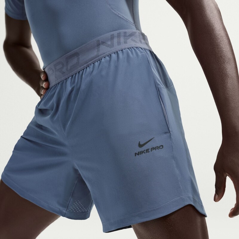 Nike Pro Training Mens Dri-FIT 6 Shorts DIFFUSED BLUE/BLACK