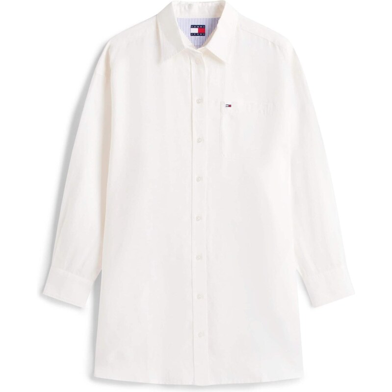 Tommy Jeans Košilové šaty bílá