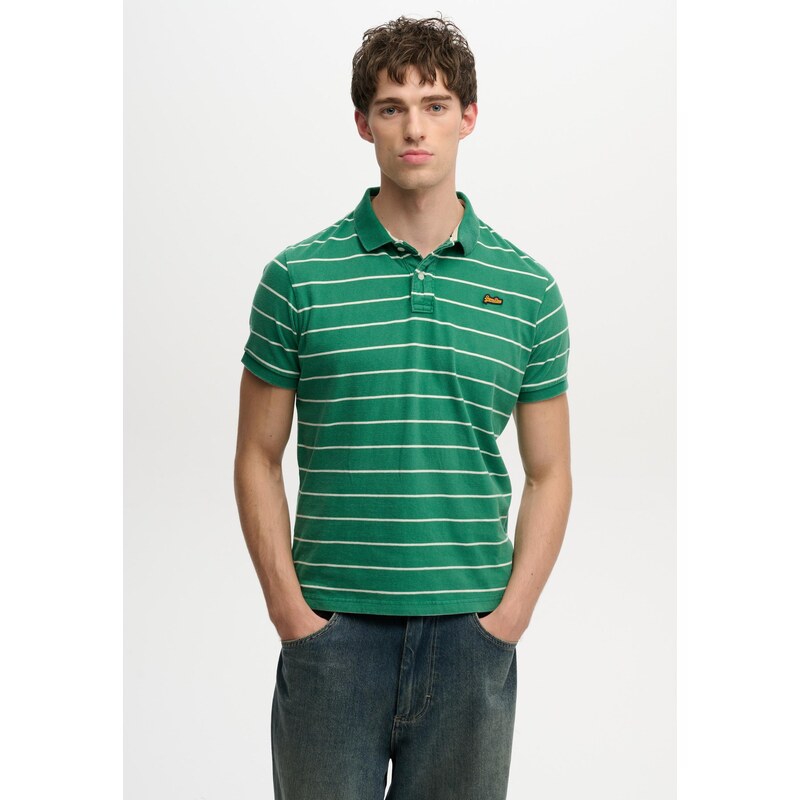 Superdry & Co Tričko zelená / barva bílé vlny