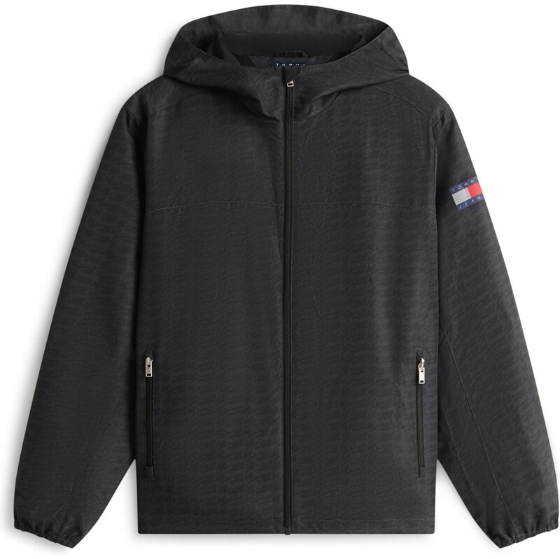 Tommy Jeans Přechodná bunda tmavě šedá / černá