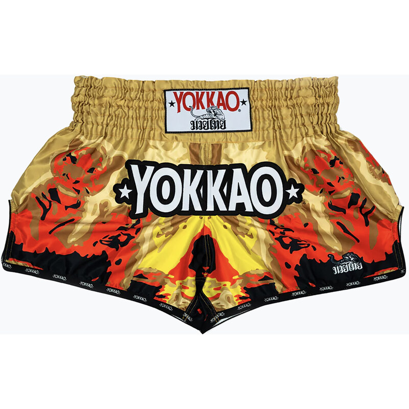 Pánské tréninkové šortky YOKKAO Tiger Family Muay Thai gold