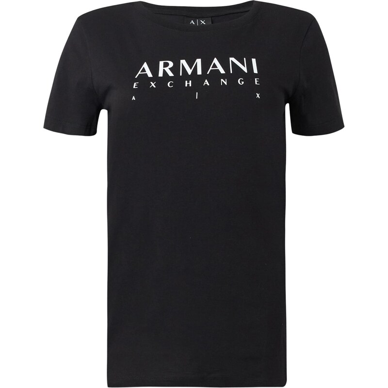 ARMANI EXCHANGE Tričko černá / bílá