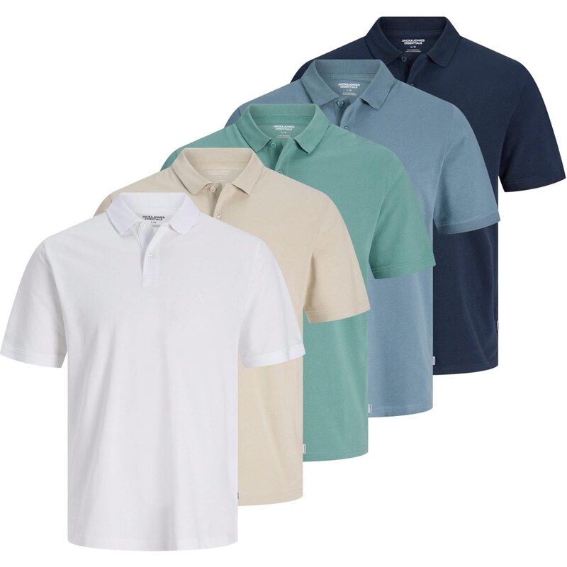 JACK & JONES Tričko béžová / modrá / opálová / pastelově zelená