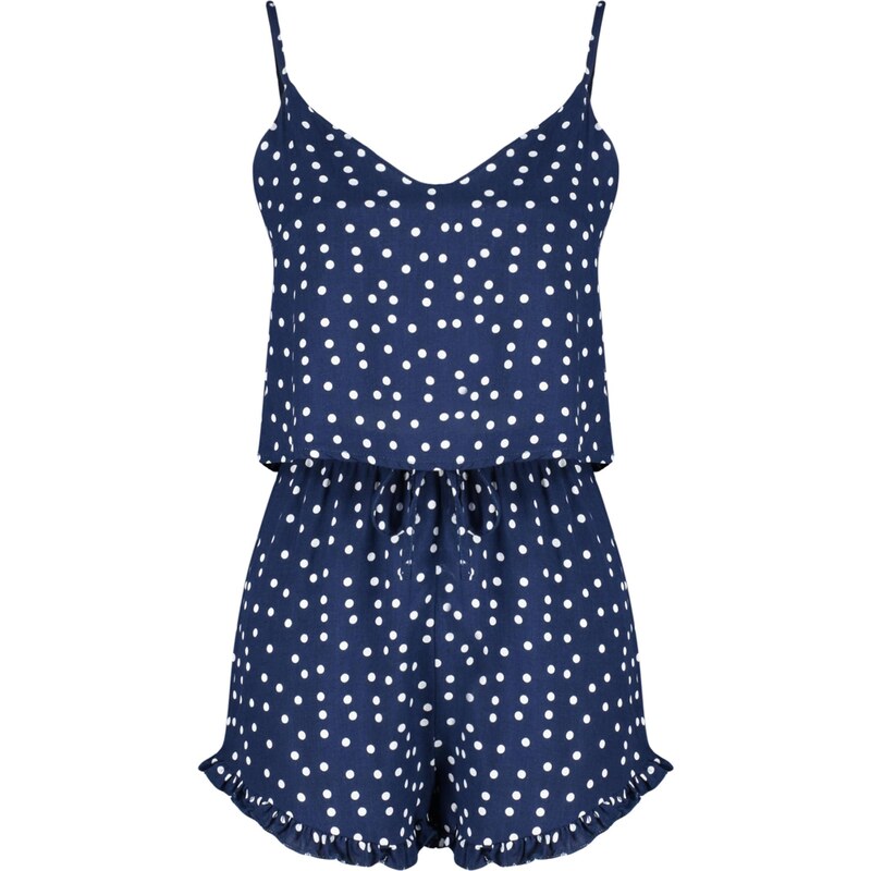 Trendyol Pyžamo indigo / bílá