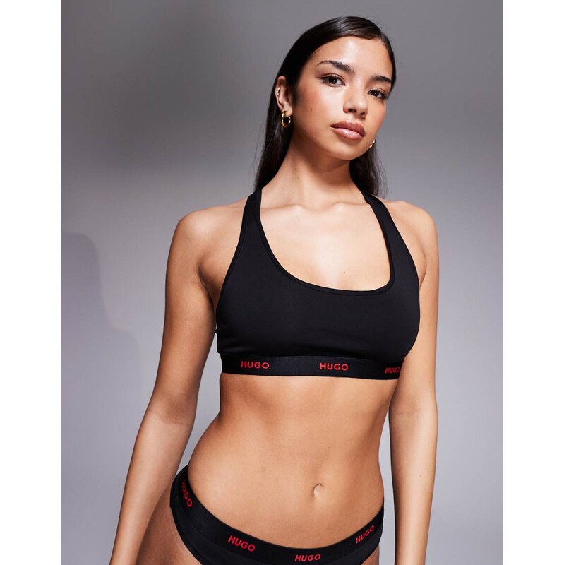 Hugo Red ID bralette in black 113742489