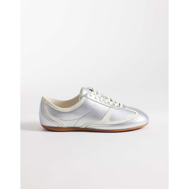 Hugo Red Mystie low top trainers in silver 113742490