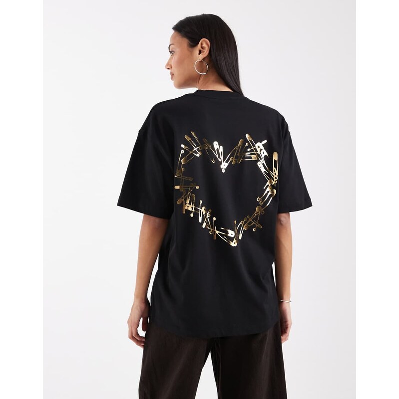 AllSaints cora floral back graphic etta t-shirt in black 113742524