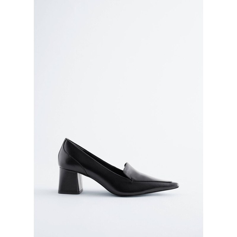 H&M - Kožené lodičky ve stylu loafer - černá 113743496