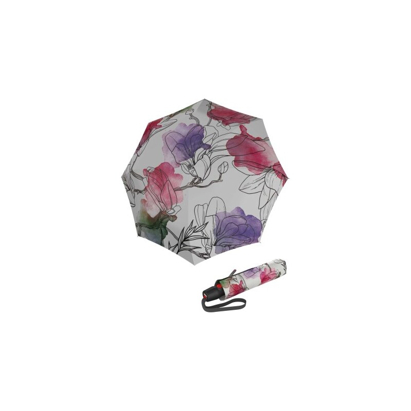 Knirps KNIRPS T.200 Medium Duomatic Iris Pink - elegantní plně
