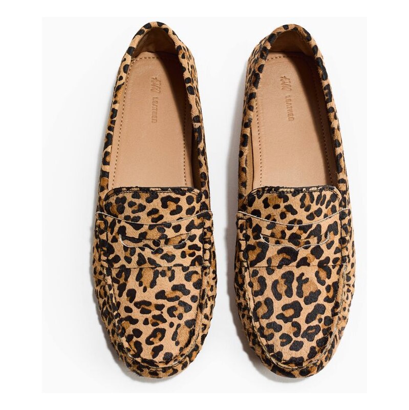 H&M - Kožené mokasíny - béžová 113880985