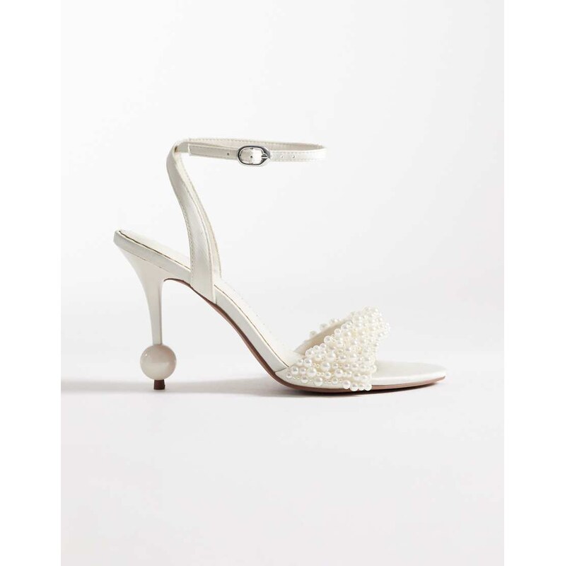 ASOS DESIGN Nixie pearl detail barely there ball high heel