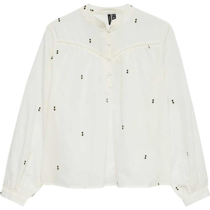VERO MODA Halenka VMIris jedle / bílá 113752725