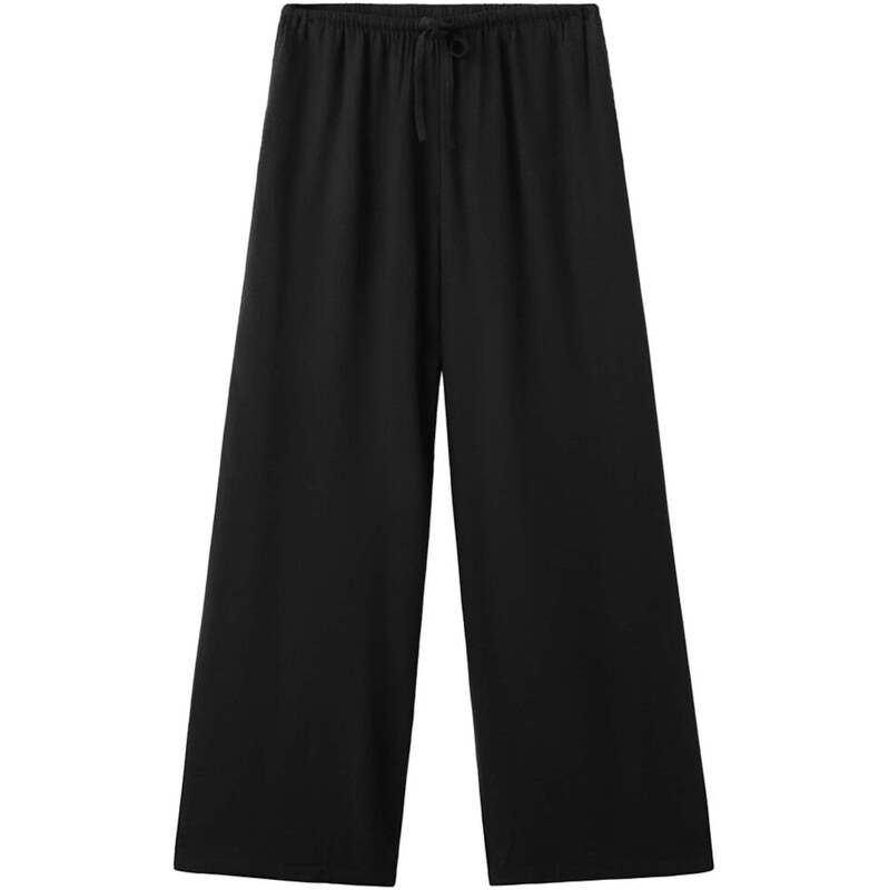 MANGO TEEN Kalhoty LINENPN černá 113752788