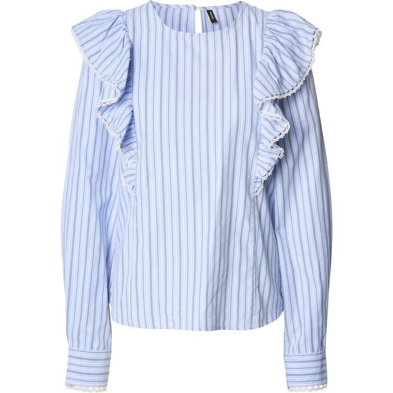 Vero Moda Tall Halenka 'VMFANNI' modrá / světlemodrá / bílá