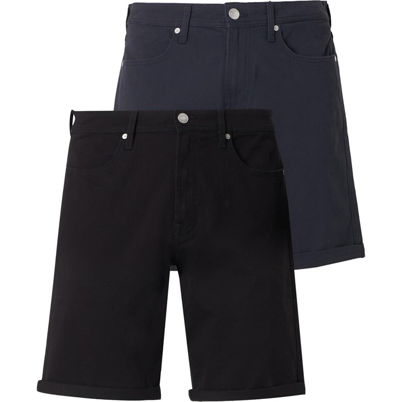JACK & JONES Kalhoty JPStrick Dylan marine modrá / černá