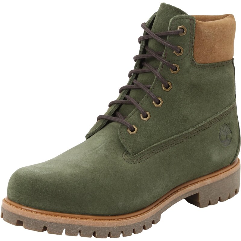 TIMBERLAND Šněrovací boty světle hnědá / tmavě zelená