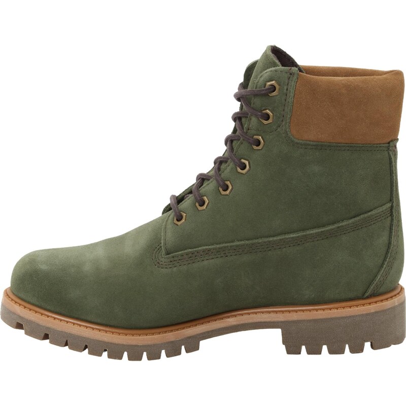TIMBERLAND Šněrovací boty světle hnědá / tmavě zelená