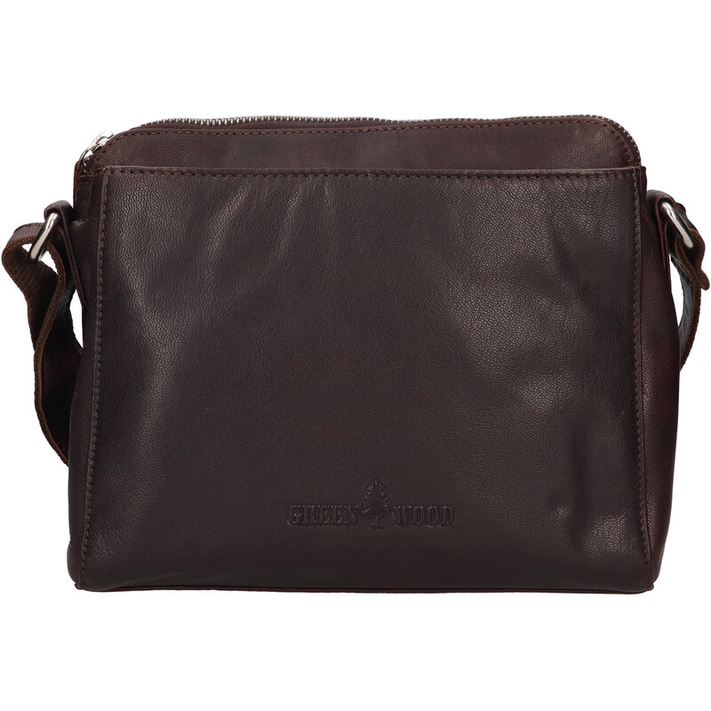 Dámská kožená crossbody kabelka Greenwood Melony - hnědá 114831498