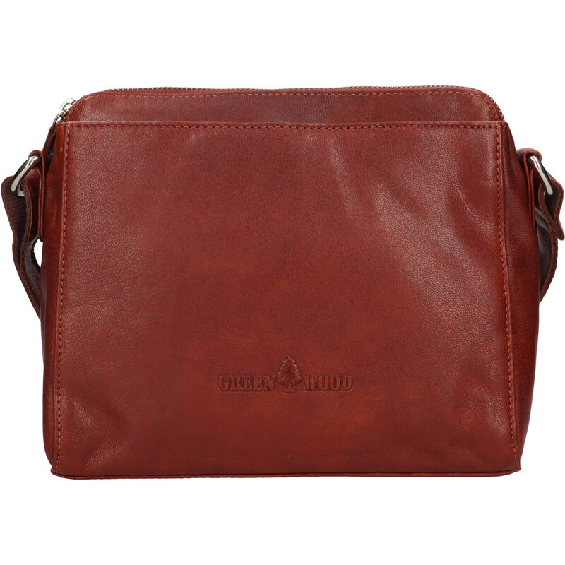 Dámská kožená crossbody kabelka Greenwood Melony - koňak 114831499