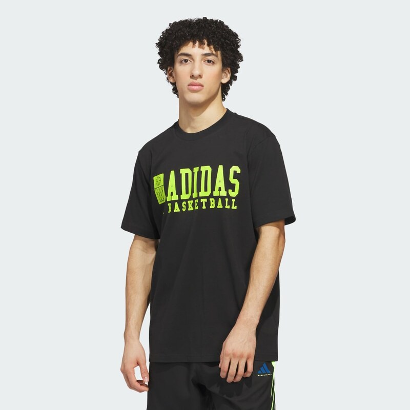 TRIČKO ADIDAS SBASKETBALOVÝM POTISKEM
