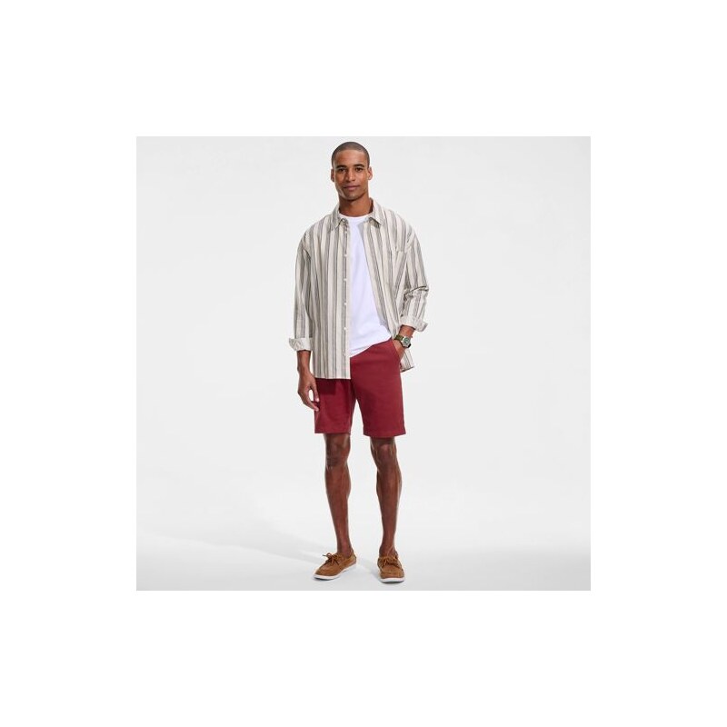 Slim Fit Chino Shorts, Men, size: 32, regular, Brown, by Lands