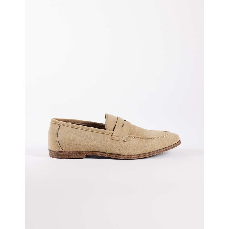 SEQWL Charlie loafer in taupe micro-Neutral