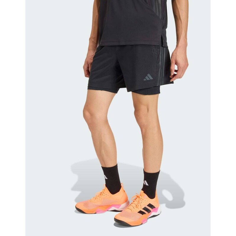 adidas performance Tech essentials workout 2in1 shorts in black