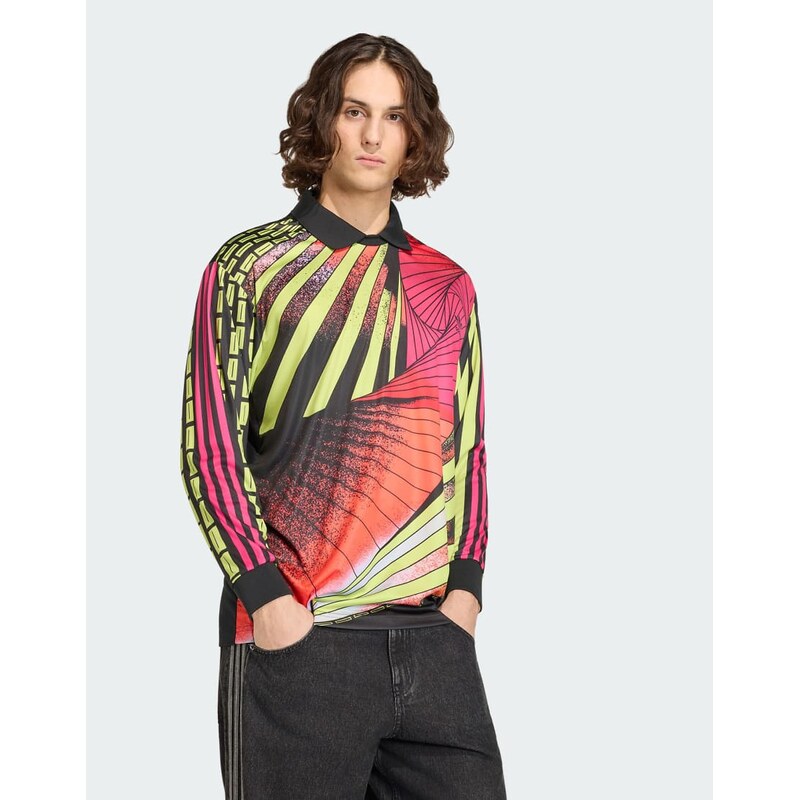 adidas Originals Archive loose goalkeeper jersey in black