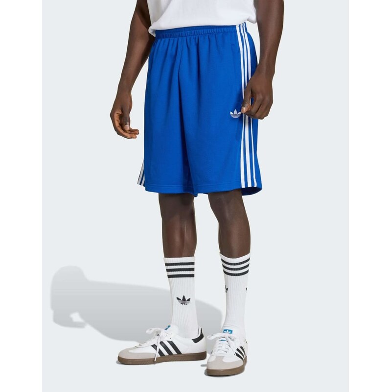 adidas Originals Adicolor mesh shorts in collegiate royal / white-Blue 115505962