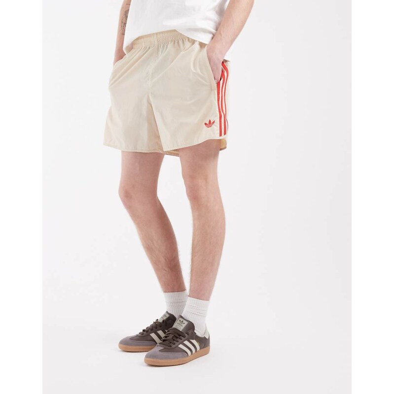 adidas Originals Sprinter shorts in beige and red-Neutral