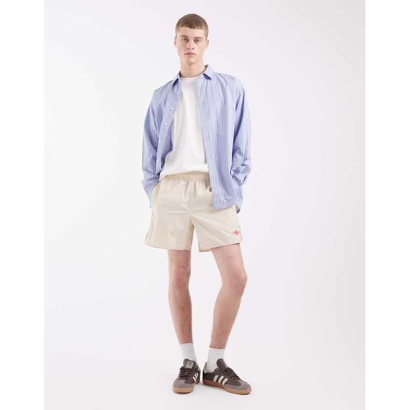adidas Originals Sprinter shorts in beige and red-Neutral