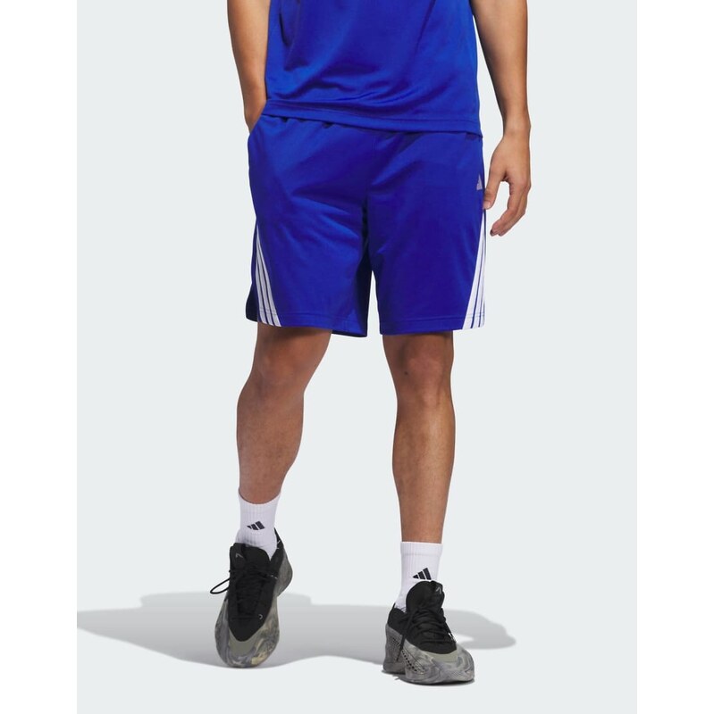 adidas performance Legends 3-stripes basketball shorts in royal