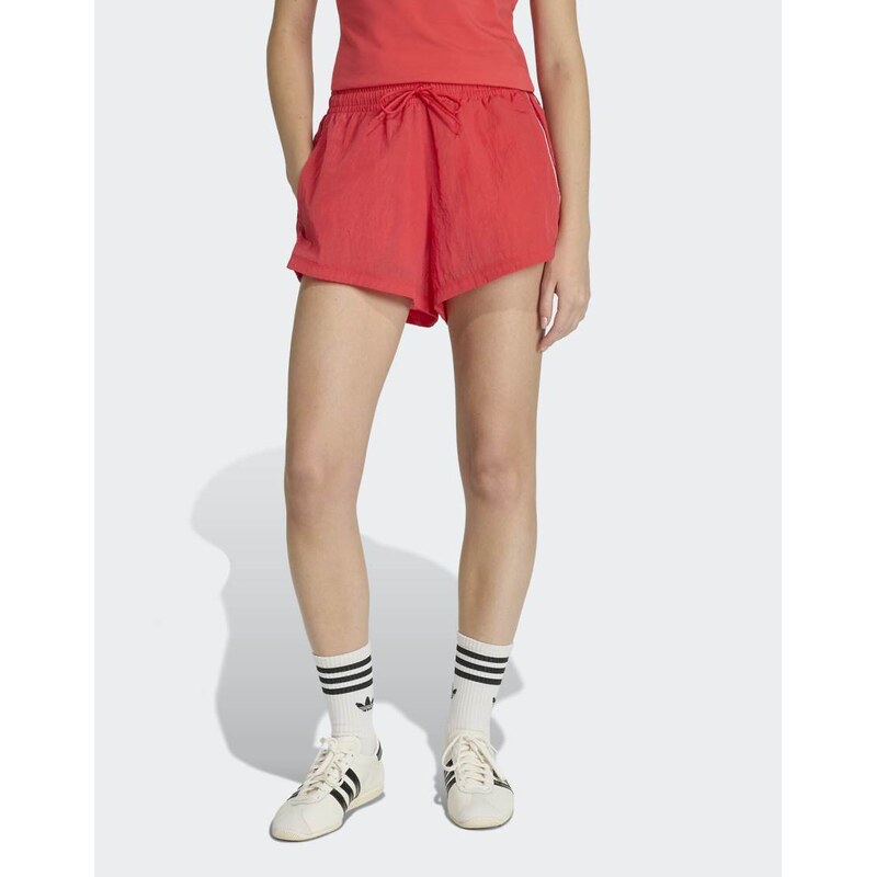 adidas Originals Santiago woven shorts in semi lucid red