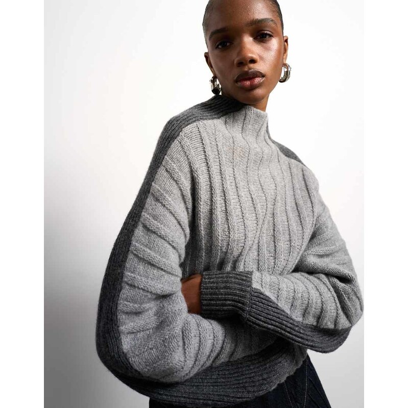 Tolu Coker x Topshop knitted premium 100% lambswool ovoid sleeve 113765415