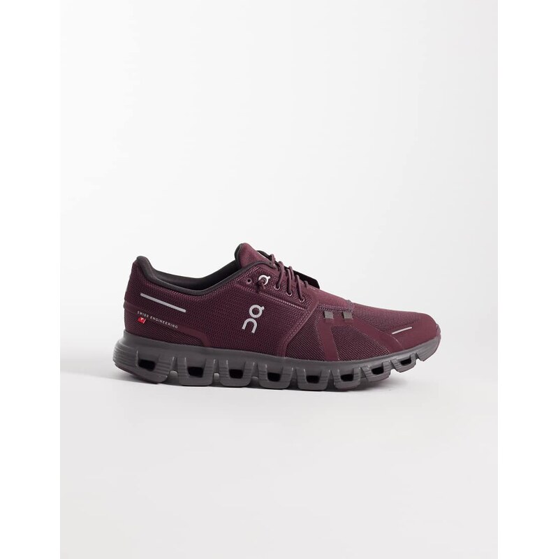 ON Cloud 6 all day trainers in burgundy-Red