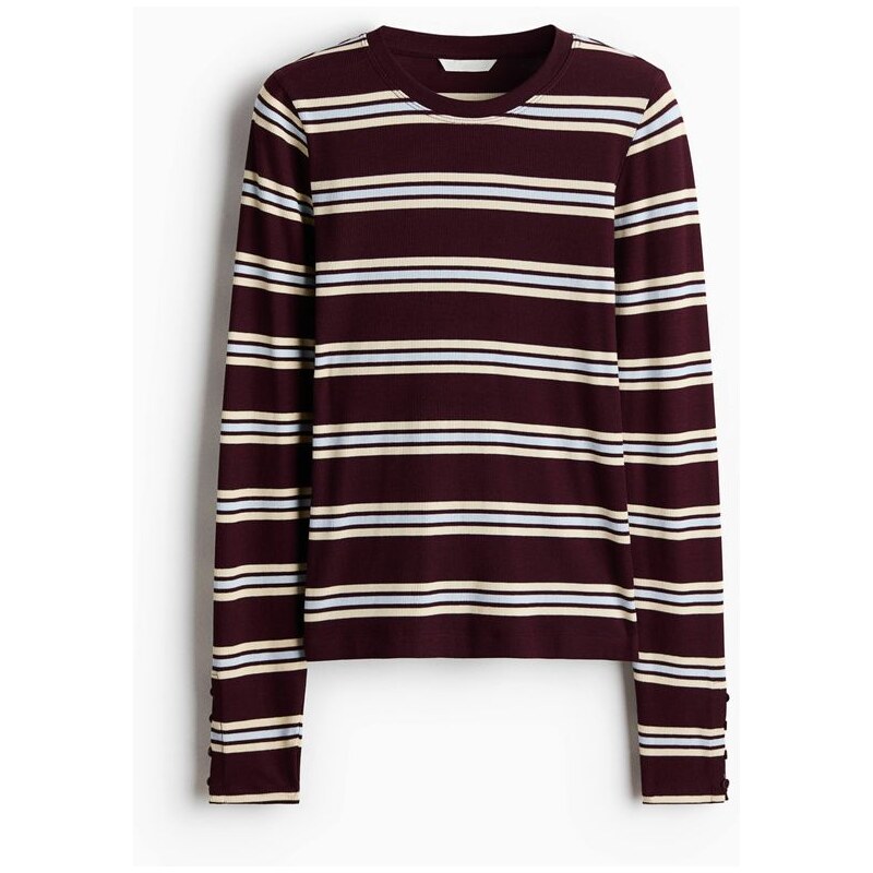 H&M - Žebrovaný top - červená 113764865
