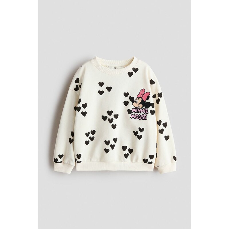 H&M - Mikinas motivem - Krémová/Myška Minnie