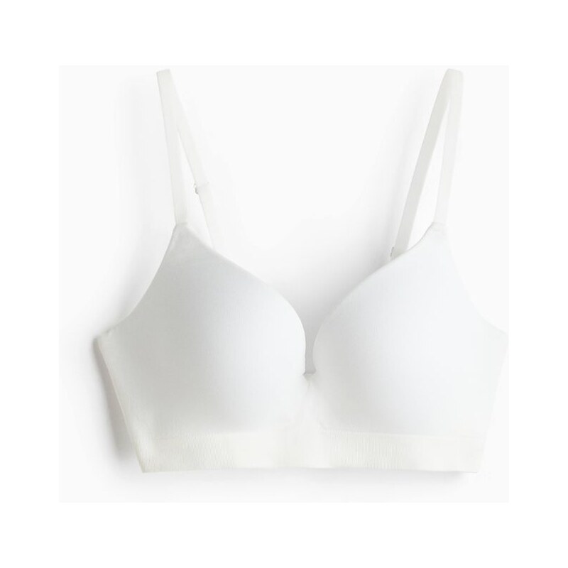 H&M - Bezešvá podprsenka push-up - bílá 113764902
