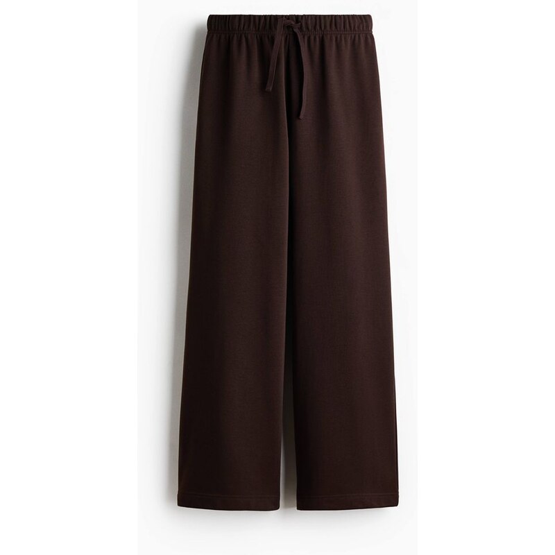H&M - Kalhoty joggers rovnými nohavicemi - hnědá 113764939