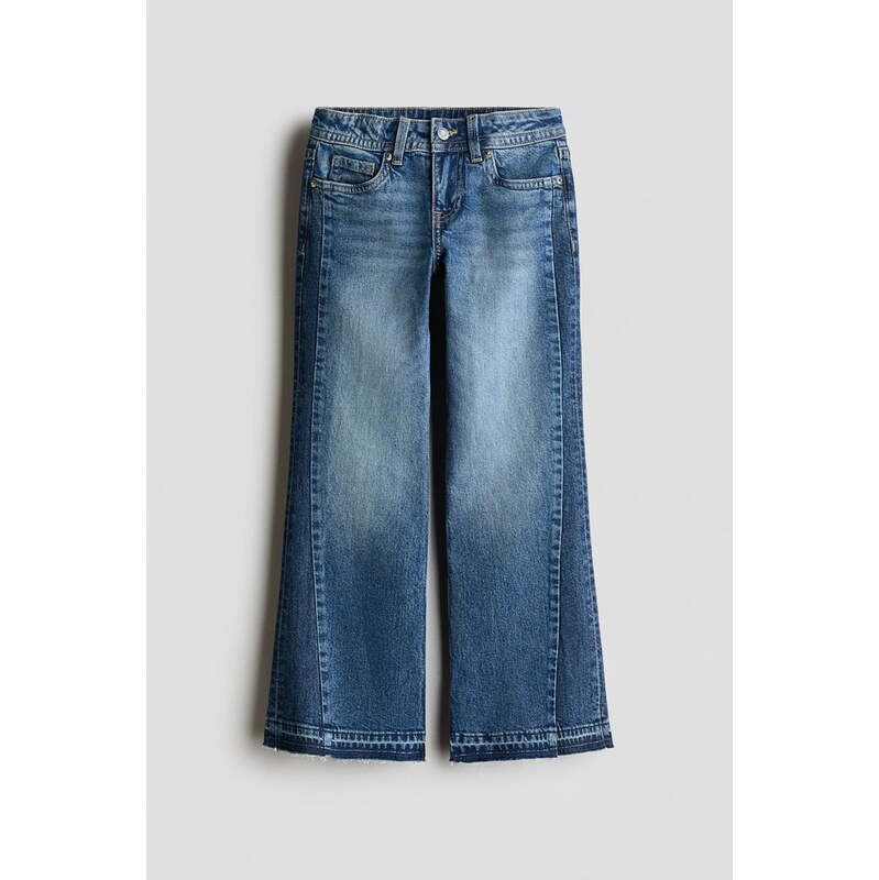 H&M - Relaxed Fit Flared Leg Low Jeans - Denim Blue