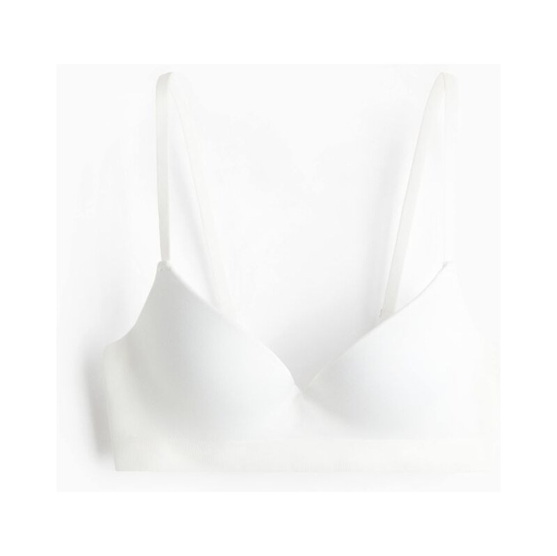 H&M - Bezešvá super push-upka - bílá 113765018