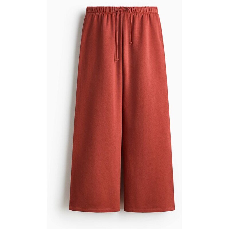 H&M - Široké kalhoty jogger - Rezavě Červená