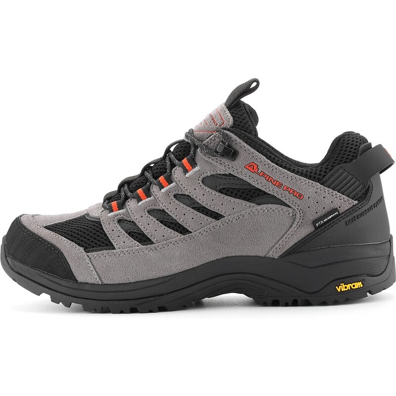 Outdoorová obuv s ptx membránou ALPINE PRO RODANE šedá/červená