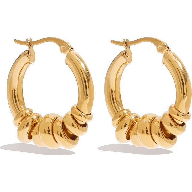 ELENYS Essence Hoops Gold – pozlacené náušnice 18K žluté zlato 113765573