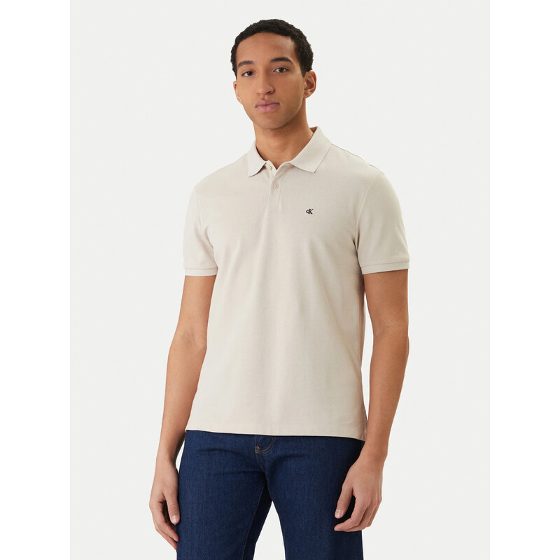 Calvin Klein pánské béžové polo tričko