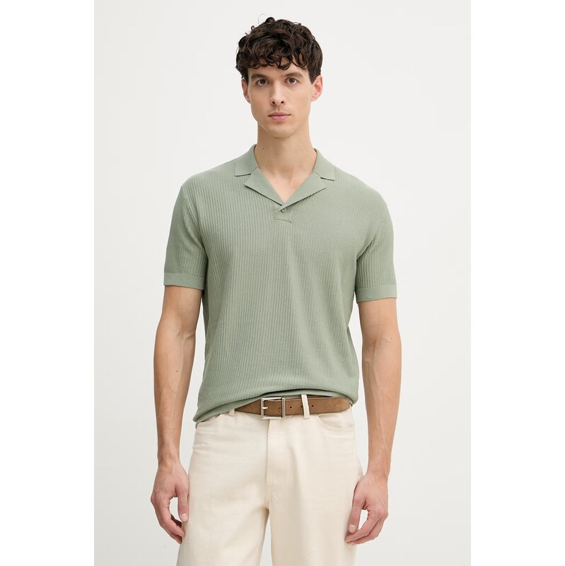 Armani Exchange polo pánské bavlněné