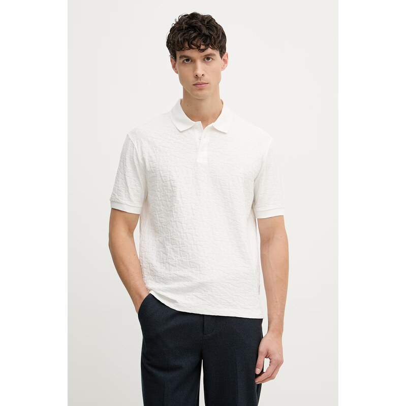 Armani Exchange polo pánské bavlněné