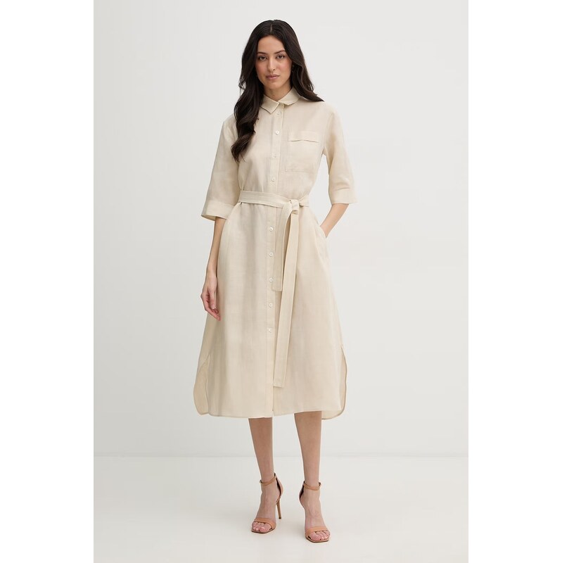 MM by Max Mara letní šaty lněné TABELLA 113767347