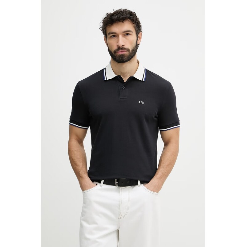 Armani Exchange polo pánské bavlněné