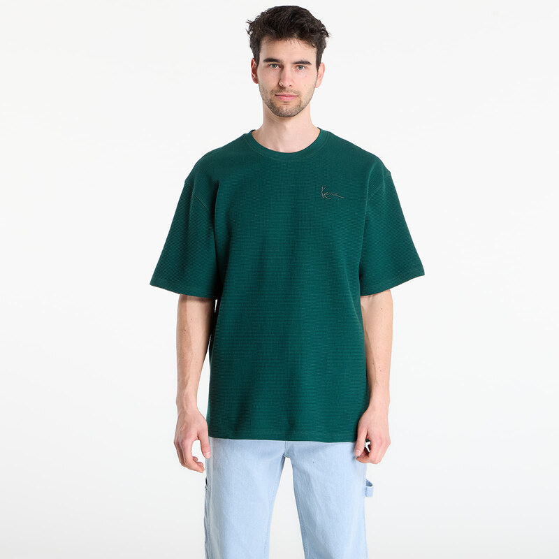 Tričko Karl Kani Signature Waffle T-Shirt Green M